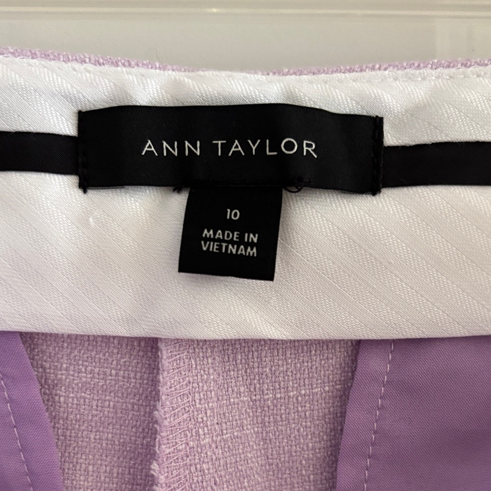 Ann Taylor Lilac Cropped Pants - Picture 2 of 5